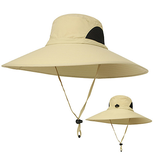 

Fishing Hat Fisherman Hat Hiking Hat Hat Wide Brim 1 PCS Portable Sunscreen UV Resistant Breathable Solid Color Polyester Autumn / Fall Spring Summer for Men's Women's Camping / Hiking Hunting Fishing