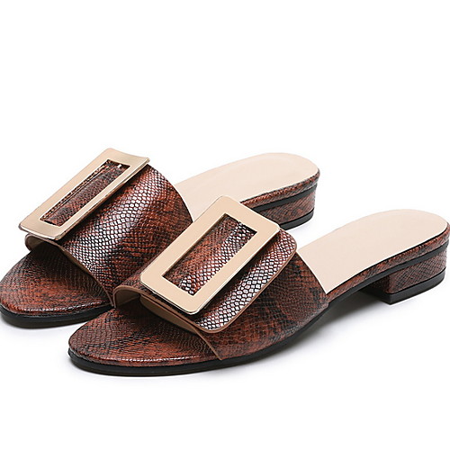 

Women's Sandals Wedge Sandals Summer Wedge Heel Open Toe Daily PU Black / Red / Brown