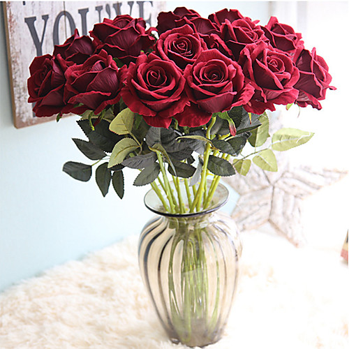 

51cm Rose Wedding Supplies Simulation Flannel Flower Home Decoration 1 stick