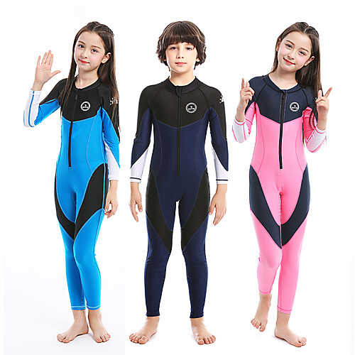 

ZCCO Boys' Girls' Rash Guard Dive Skin Suit Diving Rash Guard Swimwear Diving Suit Bodysuit Full Body Front Zip - Swimming Diving Surfing Patchwork Autumn / Fall Spring Summer / Winter / Kid's