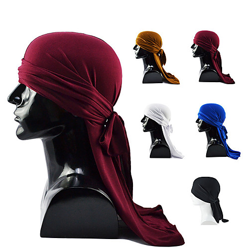 

Fabric Durag Breathable highly stretchy For Street Basketball Sporty Chic & Modern claret Blue White 1 Piece / Men's
