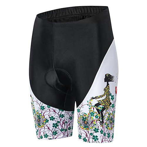 

21Grams Women's Cycling Shorts Bike Shorts Padded Shorts / Chamois Pants Breathable 3D Pad Quick Dry Sports Patchwork Floral Botanical Black / White Mountain Bike MTB Road Bike Cycling Clothing