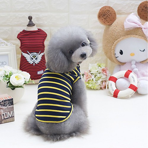 

Dog Shirt / T-Shirt Dog Clothes Puppy Clothes Dog Outfits Yellow Red Green Costume for Girl and Boy Dog Cotton S M L
