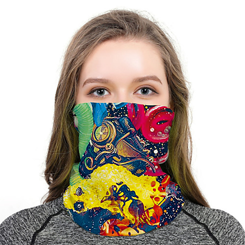 

Women's Bandana Balaclava Neck Gaiter Neck Tube UV Resistant Quick Dry Lightweight Materials Cycling Polyester for Men's Women's Adults / Pollution Protection / Floral Botanical Sunscreen / High Breat