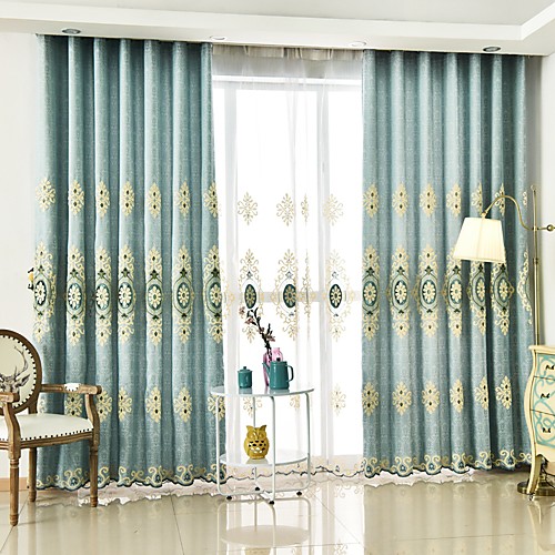 

Two Panel European Style High-End Embroidery Living Room Bedroom Dining Room Children's Room Curtains