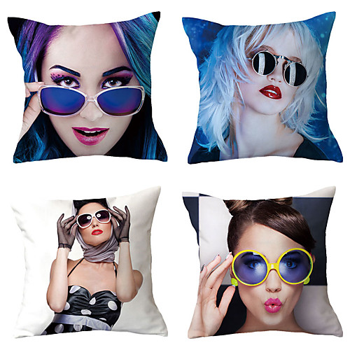 

Set of 4 Throw Pillow Simple Classic 4545 cm Cushion Vintage Circle Cover Sofa Home Decor Throw Pillow Case