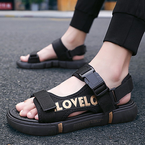 

Men's Cotton / Mesh Spring & Summer Classic / British Sandals Walking Shoes Breathable Gold / White / Black