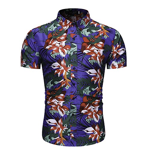 

Men's Geometric Graphic Shirt Daily Blue / Short Sleeve