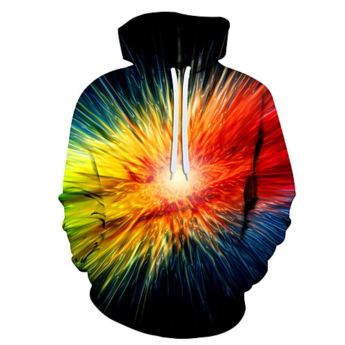 

Men's Hoodie 3D Cartoon Character Hooded 3D Print Casual Hoodies Sweatshirts Rainbow