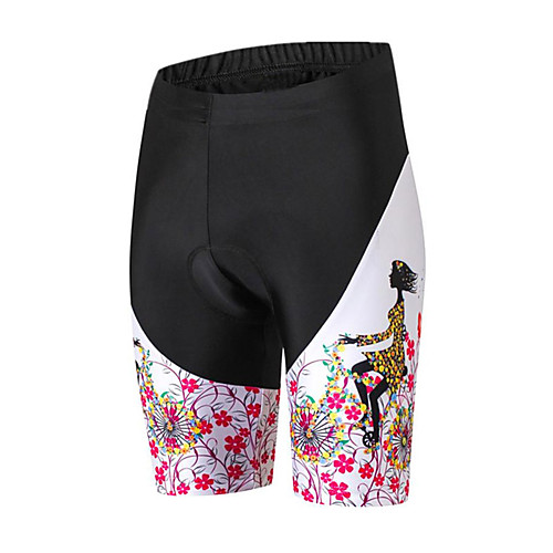 

21Grams Women's Cycling Shorts Bike Shorts Padded Shorts / Chamois Pants Breathable 3D Pad Quick Dry Sports Patchwork Floral Botanical Black / Red Mountain Bike MTB Road Bike Cycling Clothing Apparel