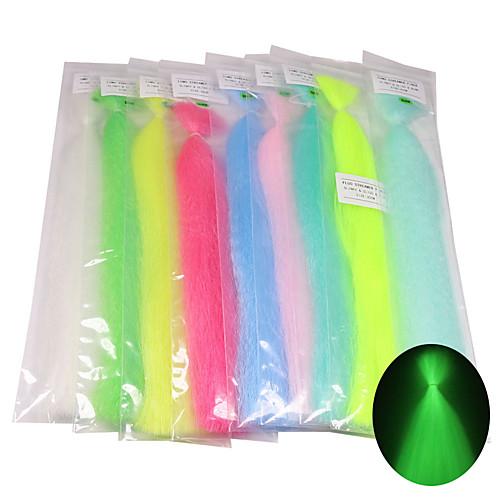

1 pcs Fly Tying Materials synthetic fibre Waterproof Soft Luminous Jigging Sea Fishing Fly Fishing