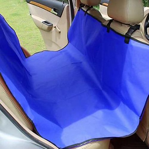 

Rodents Dog Cat Car Seat Cover Breathable Foldable Solid Colored Oxford Cloth Blue