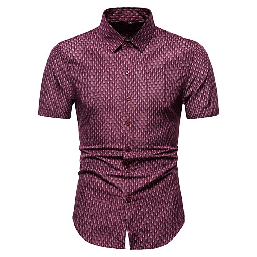 

Men's Solid Colored Shirt Basic Elegant Daily Weekend Wine / White / Black