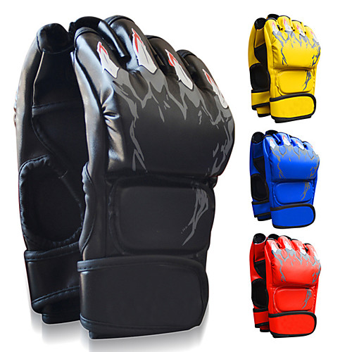 

Boxing Gloves For Martial Arts Muay Thai MMA Kickboxing Full Finger Gloves Durable Shock Absorption Breathable Shockproof Adults Men's Women's - Yellow Red Blue