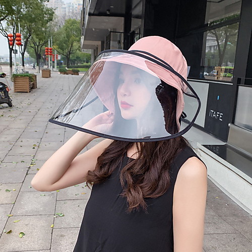 

Women's Basic Polyester Full-face Protective Hat /Summer Outdoor Gardening / Foldable / Beach / Sunscreen Sun Hat Big Brim Cap