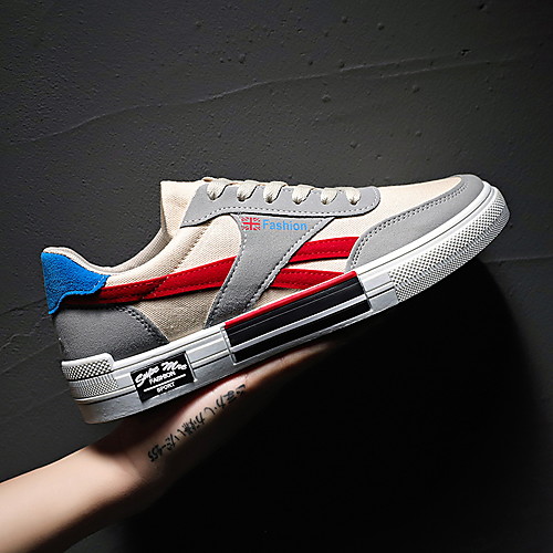 

Men's Canvas Summer / Fall Casual / Preppy Sneakers Walking Shoes Non-slipping Red / Green / Black