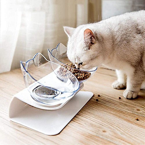 

Dog Cat Bowls & Water Bottles / Feeders Plastic Washable Easy to Install Casual / Daily Non Slip Health Care Double Solid Colored Transparent White Black Bowls & Feeding