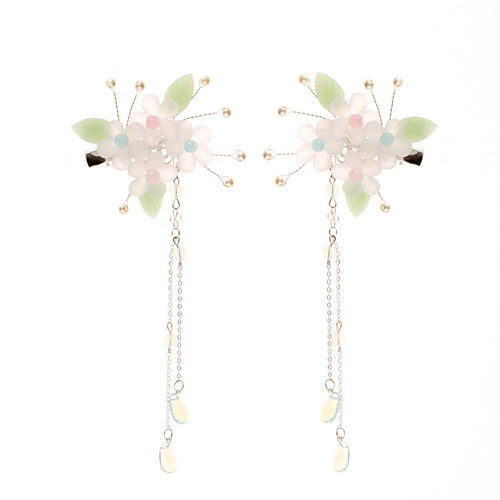 

Fashion Alloy Headdress / Hair Clip with Faux Pearl 2pcs Wedding / Special Occasion Headpiece