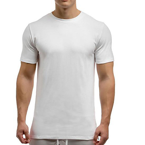 

Men's T shirt Graphic Solid Colored Short Sleeve Daily Tops White Black Blue
