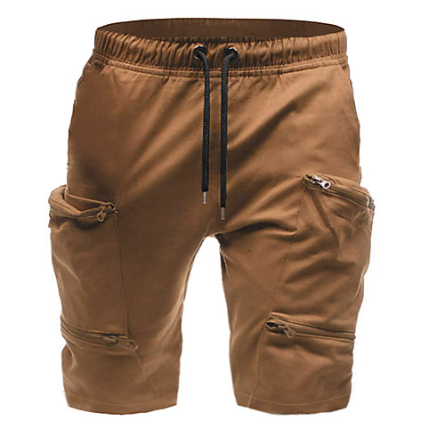 

Men's Sporty Basic Slim Cotton Shorts Tactical Cargo Pants - Solid Colored Classic Black Army Green Khaki US32 / UK32 / EU40 / US34 / UK34 / EU42 / US36 / UK36 / EU44