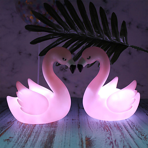 

Flamingo Night Light Cartoon Cute Bedside Decorative Lamp Pink