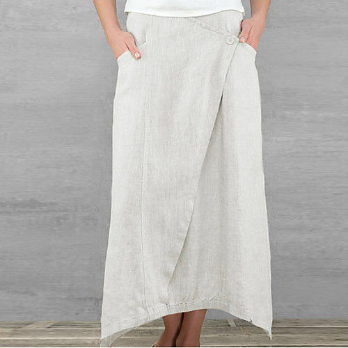 

Women's A Line Skirts - Solid Colored Khaki Dark Gray Gray S M L