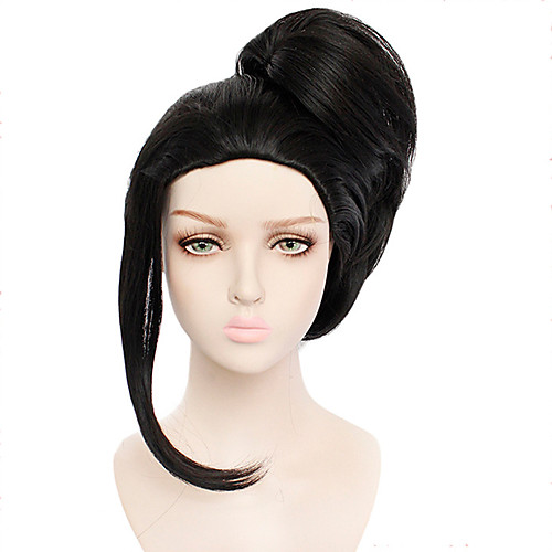 

My Hero Academia Boko No Hero YAOYOROZU MOMO Cosplay Wigs Women's Asymmetrical 15 inch Heat Resistant Fiber Plaited Black Adults' Anime Wig