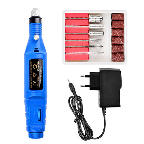 

In Stock 1 Set Nail Drill Power Professional Electric Nail Drill Manicure Machine Pen Pedicure Nail File Nail Tools 6 Bits Drill Nail Drill Machine Equipment Random Color Fast Shipping