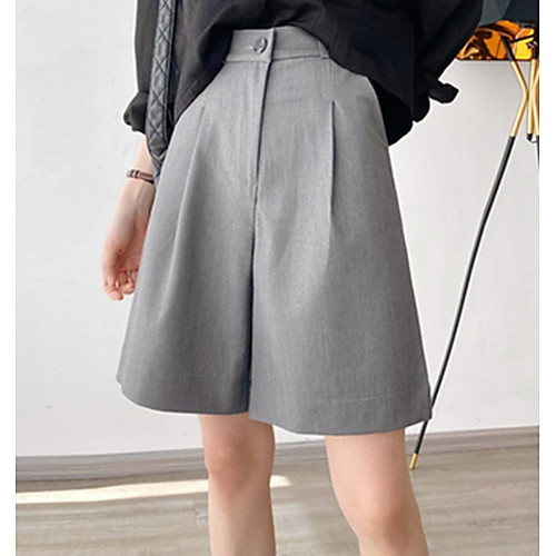 

Women's Basic Loose Shorts Pants Solid Colored Black Blue Orange
