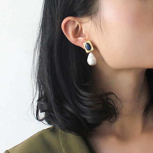 

Women's Drop Earrings Classic Statement Simple European Romantic Fashion Imitation Diamond Earrings Jewelry Gold For Formal Prom Date Street Festival
