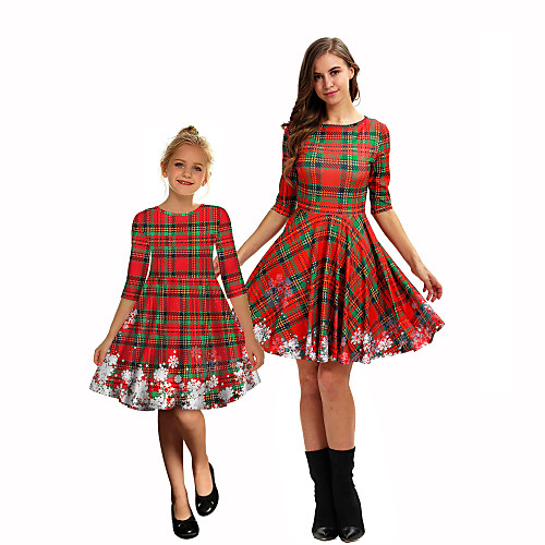 

Santa Claus Mommy and Me Vacation Dress Christmas Christmas Polyester Dress