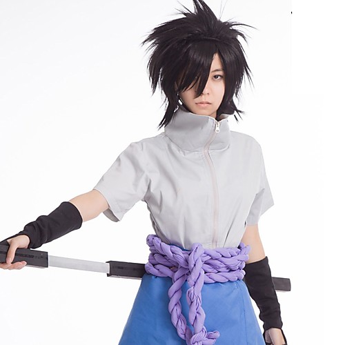 

Inspired by Naruto Uchiha Sasuke Anime Cosplay Costumes Japanese Outfits Top Pants Belt For Women's Men's / Rope / Wrist Brace