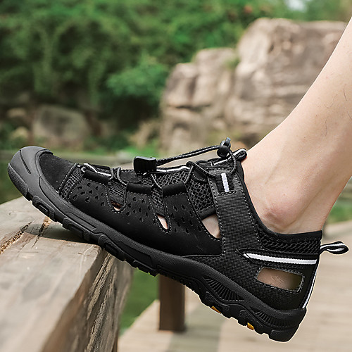 

Men's Hiking Shoes Breathable Quick Dry Anti-Slip Comfortable Running Hiking Jogging Summer Brown Black