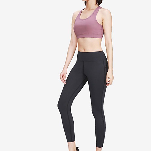 

Women's Tracksuit Yoga Suit Winter Black Purple Blue Home Workout Fitness Pilates High Waist Cropped Leggings Bra Top Clothing Suit Sport Activewear Tummy Control Butt Lift Breathable High Elasticity