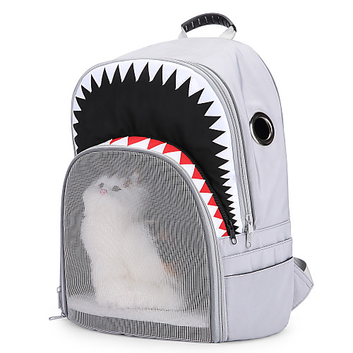 

Dog Cat Pets Carrier Bag & Travel Backpack Travel Carrier Bag Washable Cartoon Travel Color Block Cartoon Fashion Oxford Cloth Gray