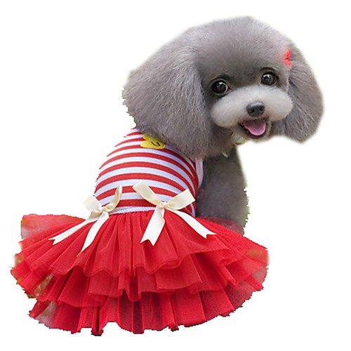 

Dog Dress Dog Clothes Yellow Red Pink Costume Fabric Floral / Botanical Casual / Daily XS XL