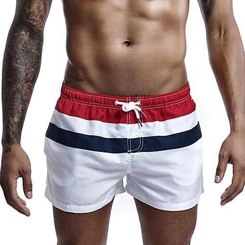 

SEOBEAN Men's Swim Shorts Swim Trunks Bottoms Quick Dry Drawstring - Swimming Surfing Patchwork Spring Summer / Micro-elastic