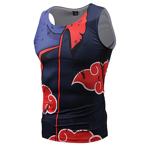 

Inspired by Naruto Cosplay Costume T-shirt Polyster Print Printing Fancy Vest For Men's