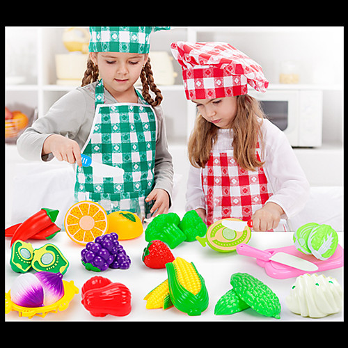 

Toy Kitchen Set Pretend Play Play Kitchen Fruits & Vegetables Creative Novelty Plastic Kid's Boys' Girls' Toy Gift 4-23 pcs