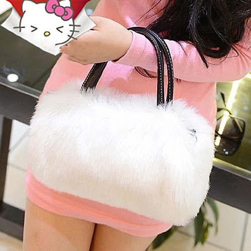 

Women's Zipper Polyester Top Handle Bag Solid Color White / Black