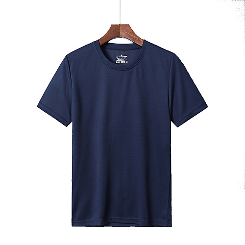 

Men's Solid Colored Slim T-shirt Basic Sexy Sports Gym Round Neck White / Black / Blue / Rainbow / Gray / Short Sleeve