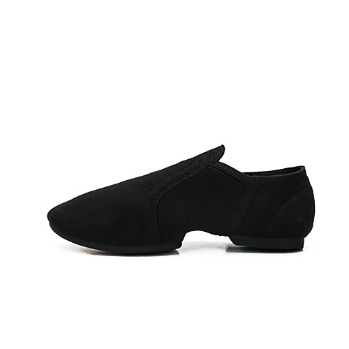 

Men's / Women's Ballet Shoes / Jazz Shoes / Dance Sneakers Canvas Loafer Flat / Sneaker Flat Heel Dance Shoes Black / Dark Red / Brown