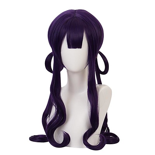 

Cosplay Costume Wig Cosplay Wig Akane Aoi Toilet Bound Hanako kun Straight With Bangs Wig Medium Length Bright Purple Synthetic Hair 24 inch Women's Anime Cosplay Exquisite Purple