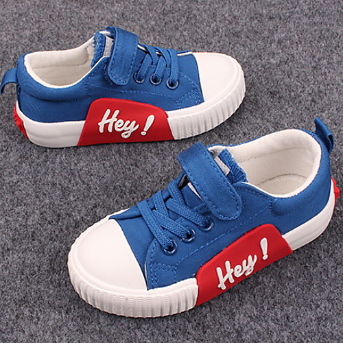 

Girls' Comfort Canvas Sneakers Little Kids(4-7ys) White / Black / Red Summer