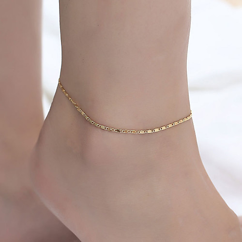 

Anklet Elegant Trendy Ethnic Women's Body Jewelry For Date Birthday Party Alloy Wedding Friends Gold Silver 1 Piece