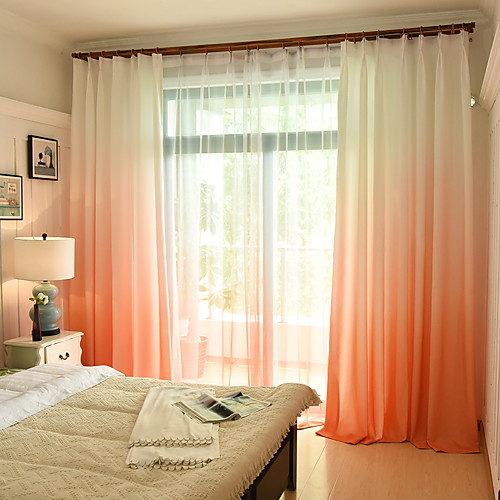 

Two Panel American Style Gradient Color Colorful Printing Curtains Living Room Bedroom Children's Room Curtains