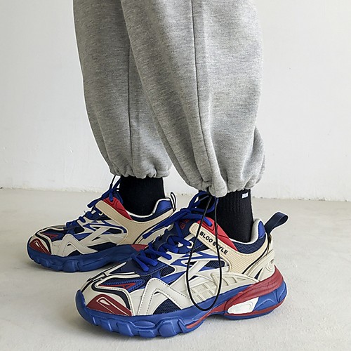 

Men's Summer Outdoor Trainers / Athletic Shoes Running Shoes Mesh Non-slipping White / Black / Blue