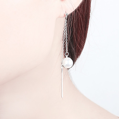 

Women's Earrings Holiday Wedding Birthday Romantic Earrings Jewelry White / Silver For Date Street Festival 1 Pair