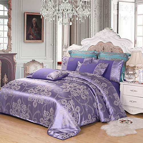 

Satin Satin European Jacquard four-piece set 1.8 m double bed linen cover 1.5 m bed linen