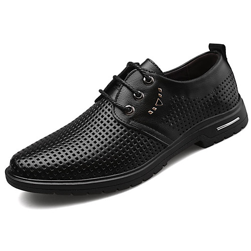 

Men's Summer Classic / Casual Daily Office & Career Oxfords Faux Leather Non-slipping Wear Proof Black / Brown